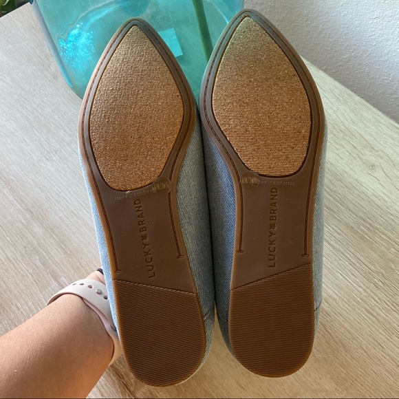 Lucky Brand Bylando Denim Pointy Flats - Picture 7 of 7